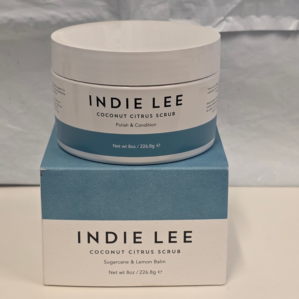 Indie Lee Coconut Citrus Scrub 8oz Body Polish Sugarcane Lemon Balm NEW